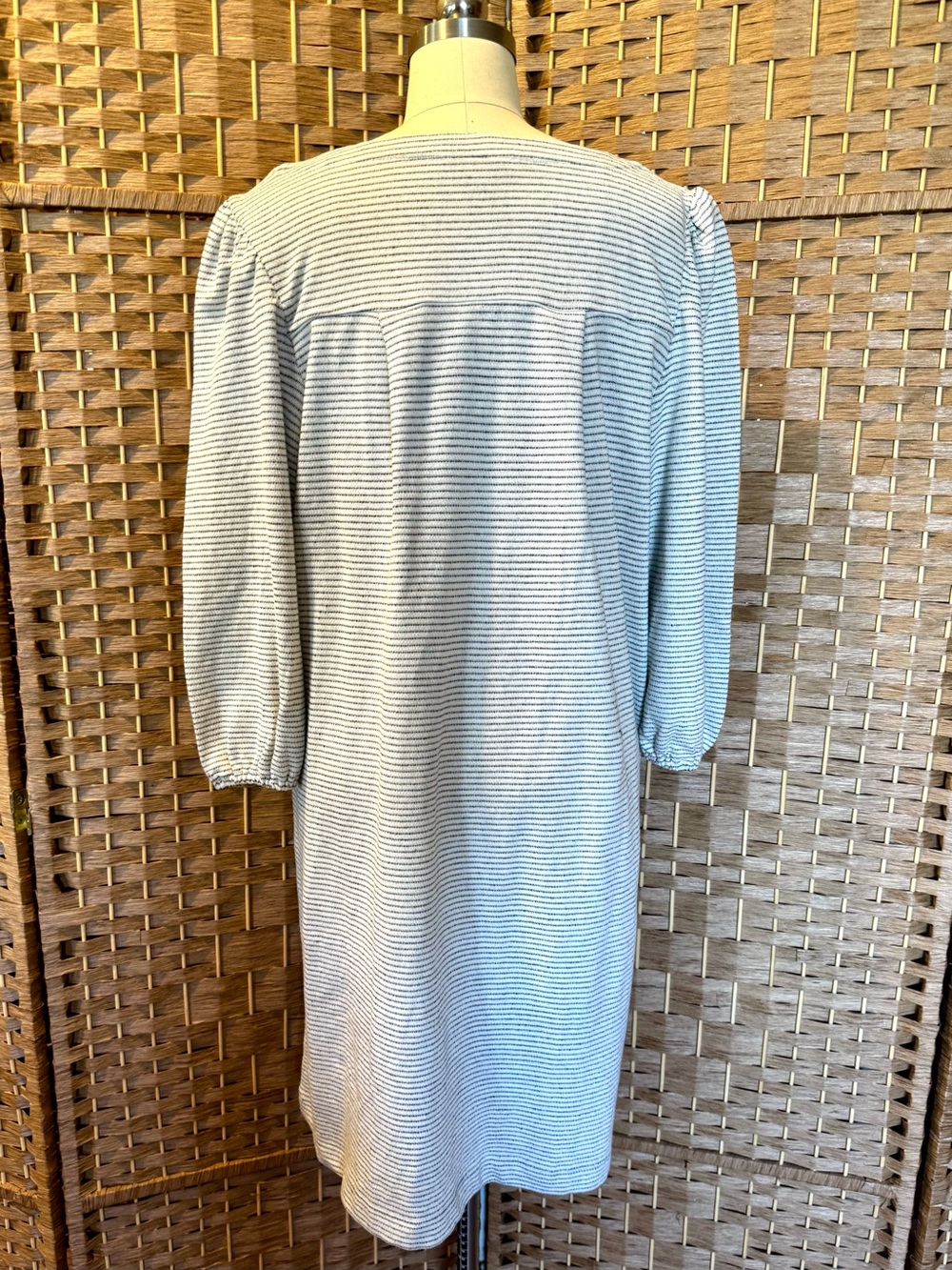 LOFT navy & white stripe French terry popover dress XL - Picture 6 of 11
